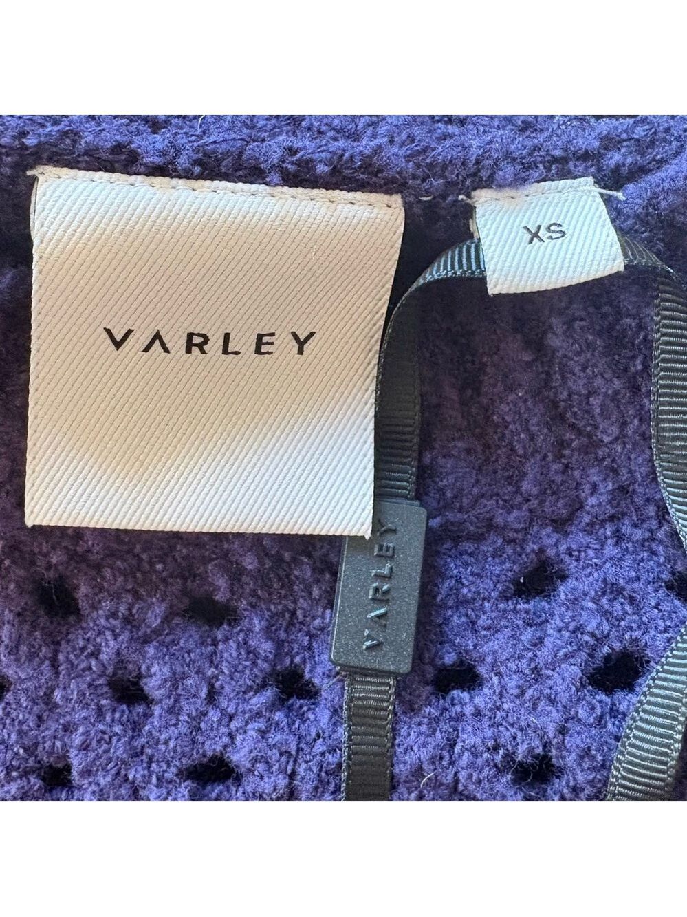 VARLEY Grady Boucle Blue Knit Sweater - Picture 7 of 8